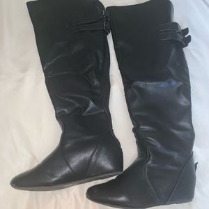 Black over the knee boots